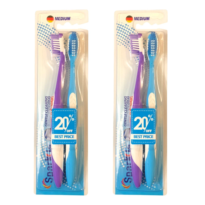 مسواک اسپارکل مدل s9+ با برس متوسط بسته 4 عددی | سرخابی | سرویس ویژه دارومن : 7 روز تضمین بازگشت کالا