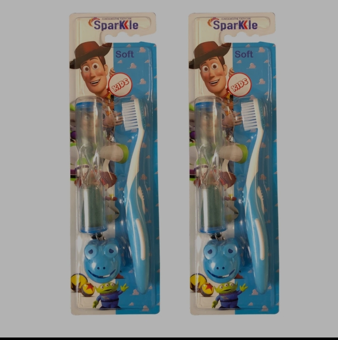 مسواک کودک اسپارکل مدل s15 با برس نرم بسته 2 عددی | صورتی | گارانتی اصالت و سلامت فیزیکی کالا